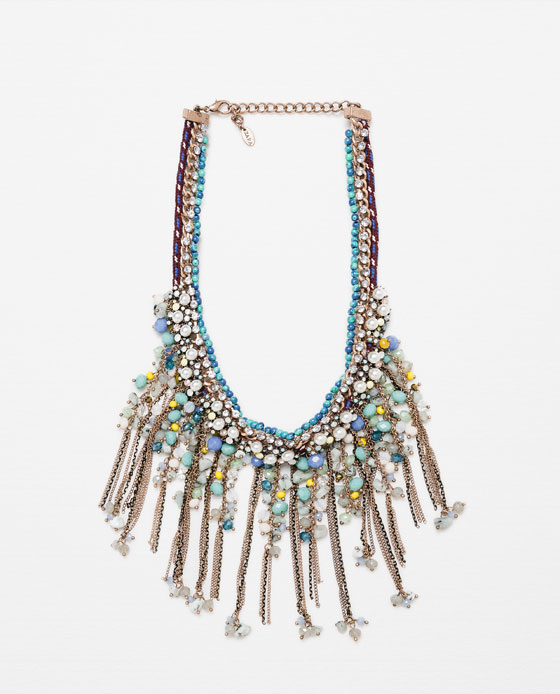 Collar piedras y perlas .Zara 2015.